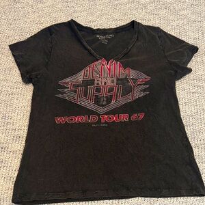 Ralph Lauren Denim & Supply Graphic Tee – World Tour 67 – Size Small